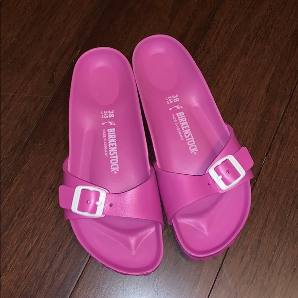 pink rubber birkenstocks